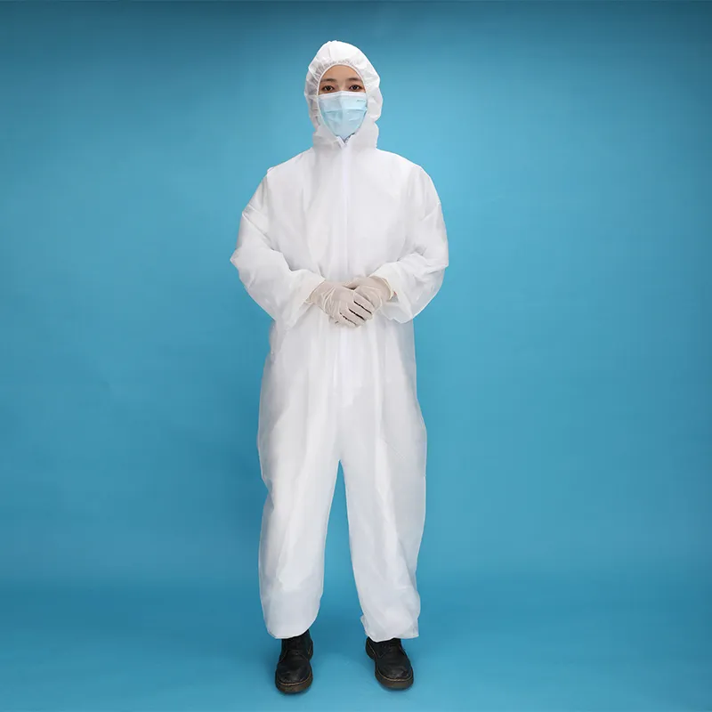 Disposable Non Woven PP PE SMS Microporous Coverall Industrial Supplies Suit Isolation Safety Work Protective Coverall