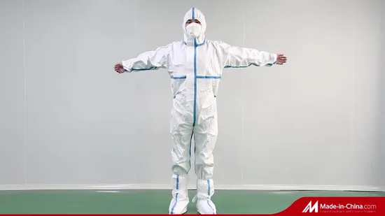 PP Overall Polypropylene Type 4b/5b/6b Nonwoven Disposable Protective Garment Workwear Coat Coverall for Food Industry