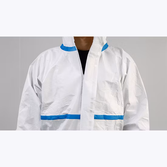 PP Overall Polypropylene Type 4b/5b/6b Nonwoven Disposable Protective Garment Workwear Coat Coverall for Food Industry