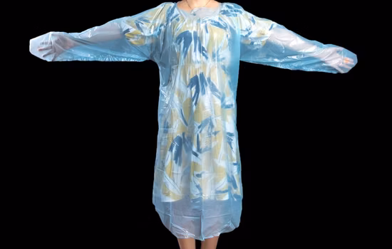 Over The Head Disposable CPE Thumb Loop Gown