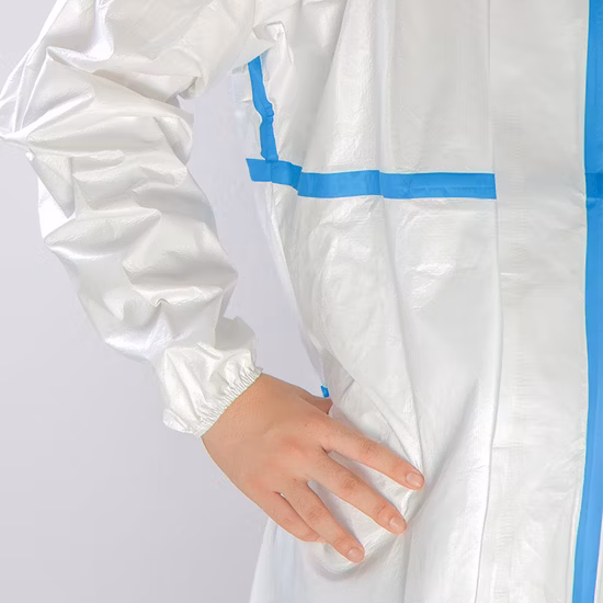 PP Overall Polypropylene Type 4b/5b/6b Nonwoven Disposable Protective Garment Workwear Coat Coverall for Food Industry